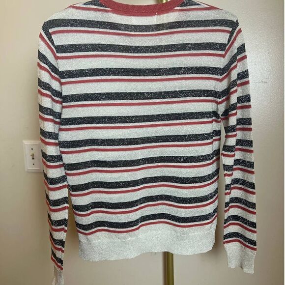 Chloe Stora Striped Sparkle Sweater Sz. 2 (US M) - Picture 6 of 10